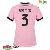 Camiseta Juventus Gleison Bremer #3 Visitante Equipación para mujer 2026-27 manga corta